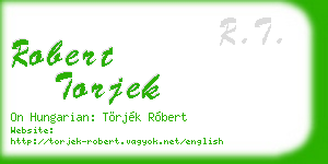 robert torjek business card